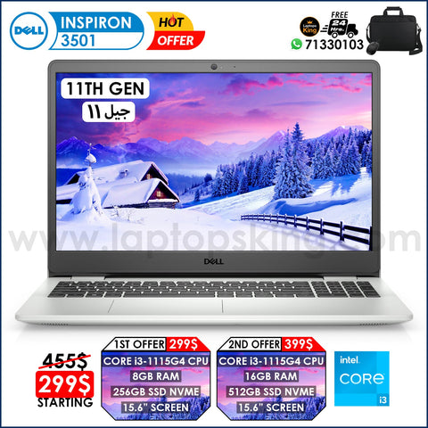 Dell Inspiron 3501 Silver Core i3-1115g4 Laptop Offers (New OB)