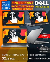 DELL LATITUDE 5320 CORE i7- 1185G7 13.3 INCH FHD FLIP-TOUCH 2in1 LAPTOPS ( NEW OB 1YR WARRANTY)