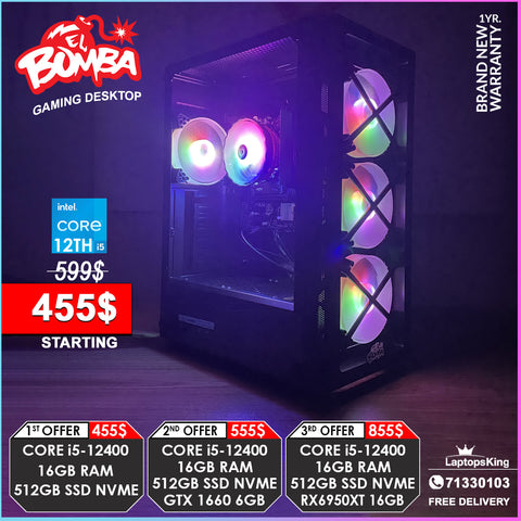 El Bomba Core i5 12Th Gen Gaming Desktop Offers (Brand New)