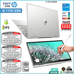 Hp Envy X360 15-ED1055WM Core i5-1135g7 Iris Xe 15.6" 2in1 Touch Laptop Offers (New OB)