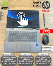 HP ENVY X360 ULTRA 15.6” FHD FLIP-TOUCH LAPTOP OFFER (NEW 1YR WARRANTY)
