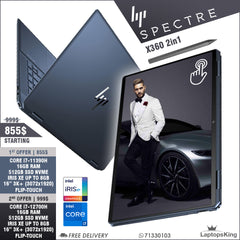 HP Spectre X360 Core i7 H-Series Iris Xe 3K+ 16" 2in1 Laptop Offers (New OB)