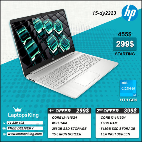 Hp 15-DY2223 Core i3-1115g4 15.6" Laptop (New OB)