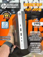 Hp Elitedesk 800 Mini Core i5-7500t Mini Desktops (Brand New)