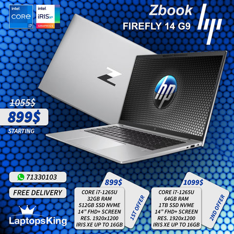 Hp Zbook Firefly 14 G9 Core i7-1265u Iris Xe 14" Fhd+ Mobile Workstation Laptop (New OB)