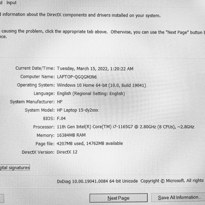 Hp 15-Dy2 Core i7-1165g7 Iris Xe Touch Laptop (Brand New)