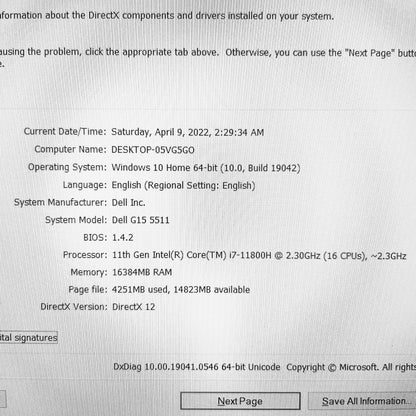Dell G15 5511 Core i7-11800H RTX 3060 Gaming Laptop Offers (Brand New)