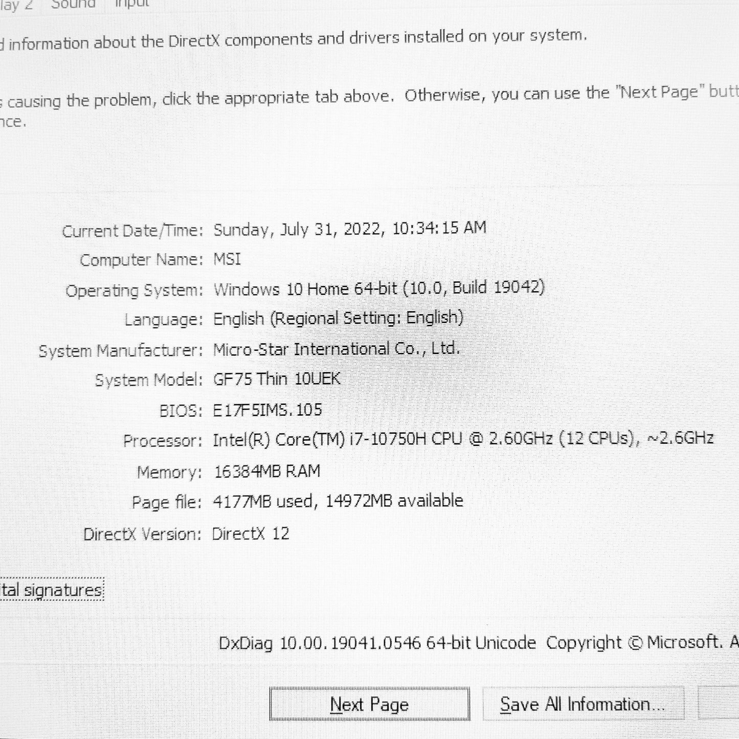 Msi Gf75 Thin 10uek i7-10750H RTX 3060 144Hz 17.3" Gaming Laptop Offers (New)