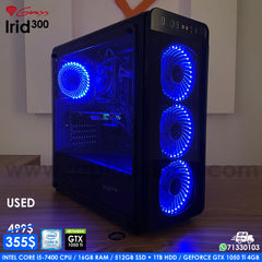 Genesis Irid 300 Core i5-7400 Gtx 1050 Ti | Blue | Gaming Desktop Computer (Used Very Clean)