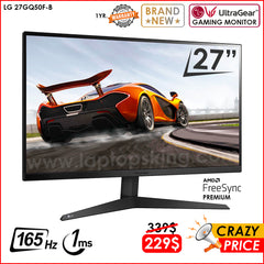 LG 27GQ50F-B UltraGear Fhd 165hz 1ms Mbr Borderless Gaming Monitor (Brand New)
