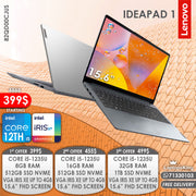 Lenovo Ideapad 1 82QD00CJUS Core i5-1235u Vga Iris Xe 15.6” Laptops (New OB)