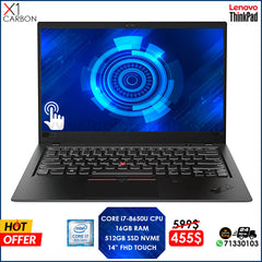 Lenovo ThinkPad X1 Carbon Ultrabook Core i7-8650u 14" Touch Laptop (Open Box)