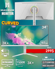 MAGNUM 34” 3K+ 165HZ ADJUSTABLE ULTRA WIDE MONITOR (BRAND NEW)