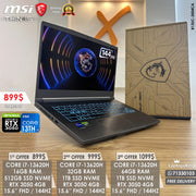 Msi Thin 15 B13UC-2004CA Core i7-13620h Rtx 3050 144hz 15.6" Gaming Laptops (Brand New)