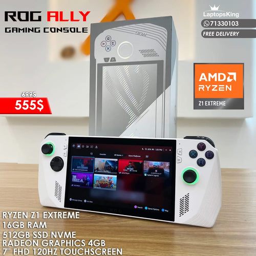 ASUS ROG ALLY RC71L RYZEN Z1 EXTREME RADEON GRAPHICS 4GB VGA 7" FHD TOUCHSCREEN 120HZ GAMING CONSOLE (NEW OB)
