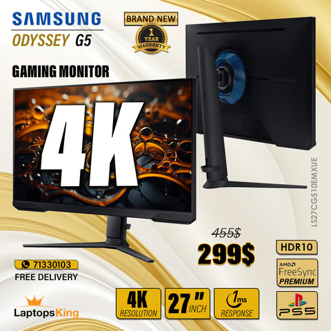 Samsung Odyssey G5 LS27CG510EMXUE 27" 4k 1ms Gaming Monitor (Brand New)
