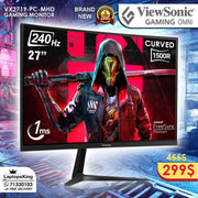 Viewsonic 27" VX2719-PC-MHD | Omni 240hz 1ms 1500r Curved Gaming Monitor (Brand New)