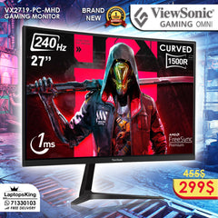 Viewsonic 27" VX2719-PC-MHD | Omni 240hz 1ms 1500r Curved Gaming Monitor (Brand New)