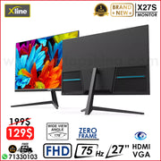 Xline X27S 27" Fhd 75hz Zero Frame Led Low Blue Light Monitor (Brand New)