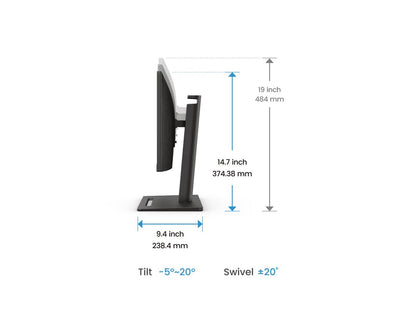 BenQ GW2490T 23.8" Home Office LED Monitor, Full HD IPS, Eye Care Technology, 250 Nit, 5ms GTG, Height/Pivot/Swivel Adjustable, 2 HDMI, DisplayPort, Wall Mountable - GW2490T (1 Year Warranty)