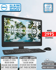 DELL OPTIPLEX 9030 AIO CORE i7 24” FHD DESKTOP COMPUTER (OPEN BOX)