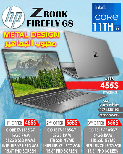 Hp Zbook Firefly 15 G8 Core i7-1185G7 Iris Xe 15.6" Fhd Mobile Workstation Laptop (New OB)