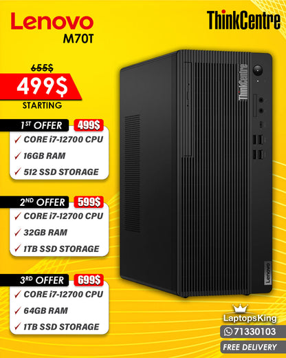 Lenovo ThinkCentre M70T Core i7-12700  | Desktop Offers (NEW OB 1YR WARRANTY)