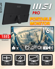 MSI PRO MP165 E6 16” FHD PORTABLE MONITOR (BRAND NEW)